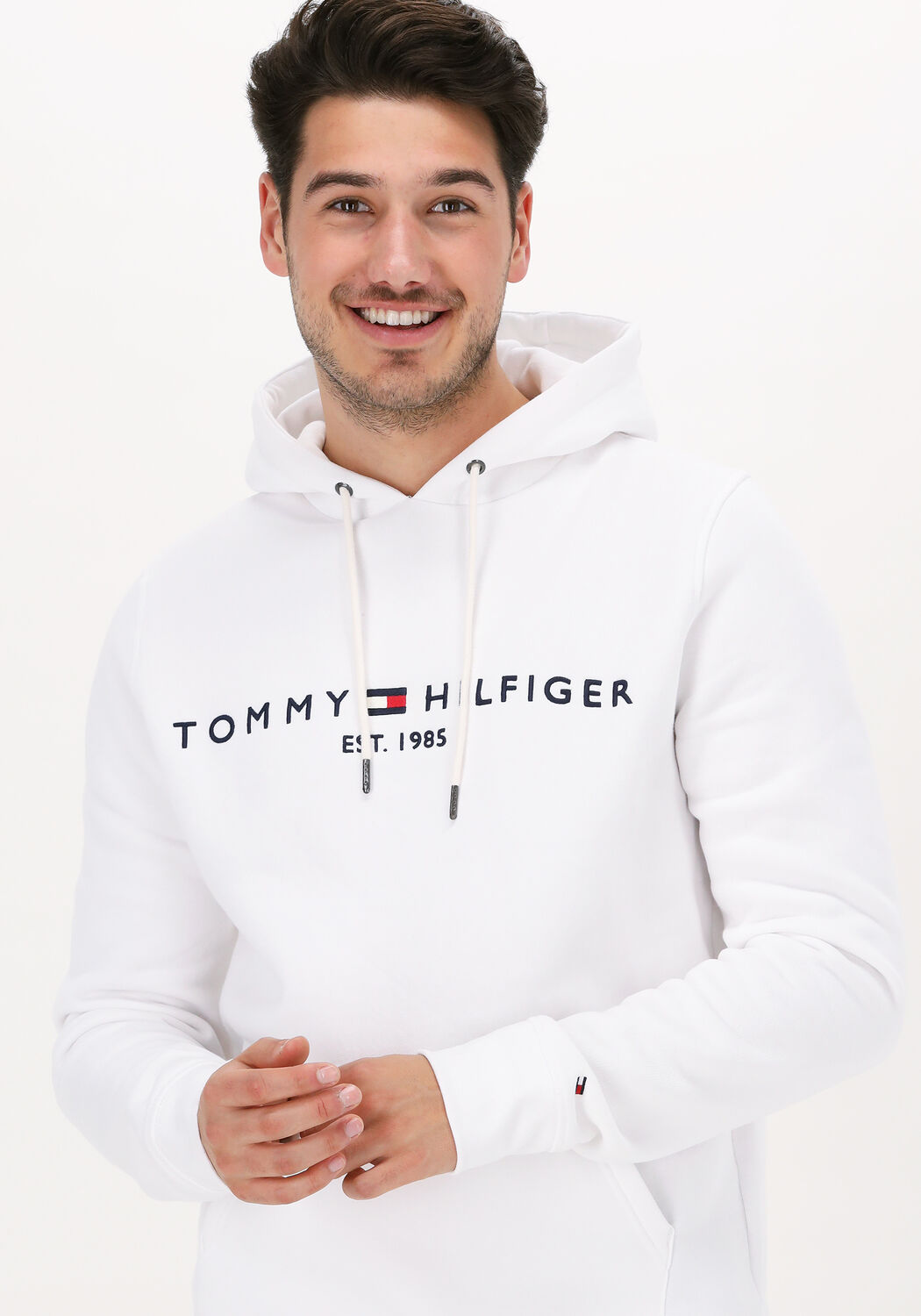 Tommy hilfiger hoodie shop wit heren