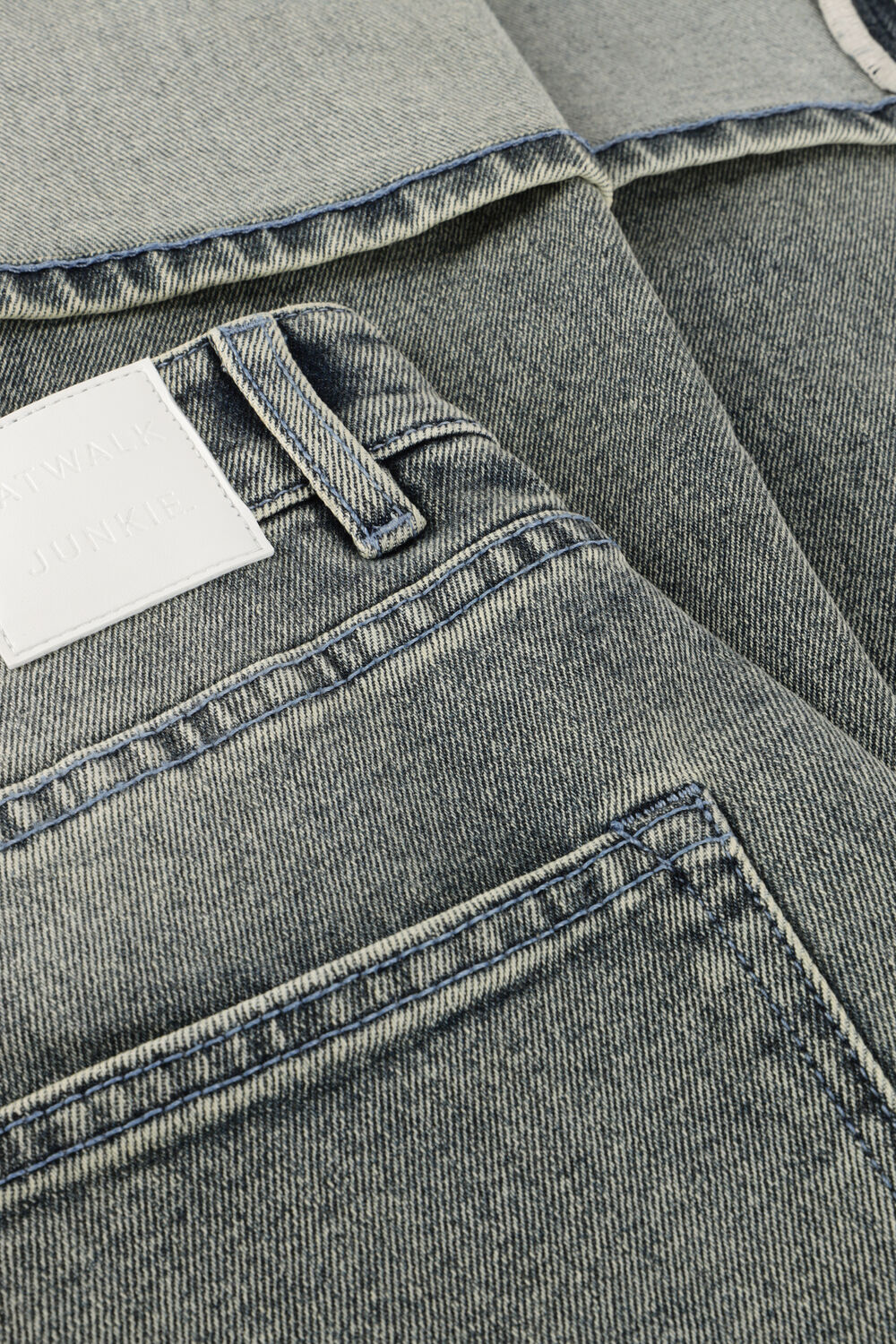 Lichtblauwe CATWALK JUNKIE Wide jeans LOOSE FIT JEANS WITH FOLD - large