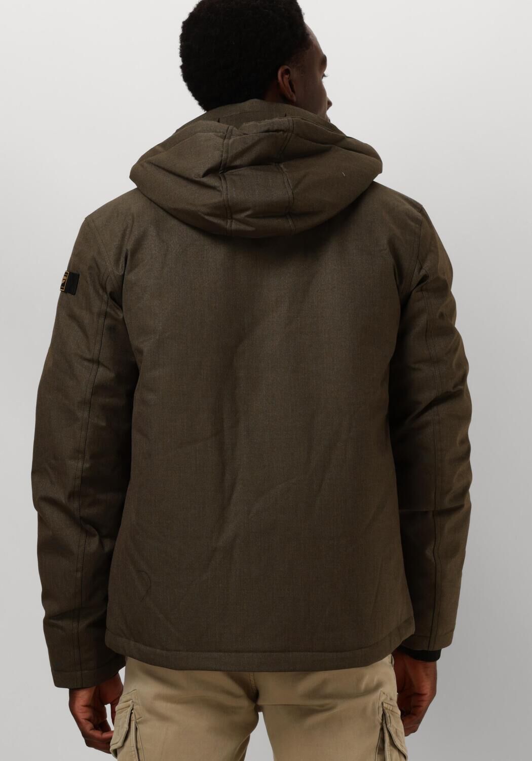 PME LEGEND Heren Jassen Semi Long Jacket Strator Melange Twill Groen