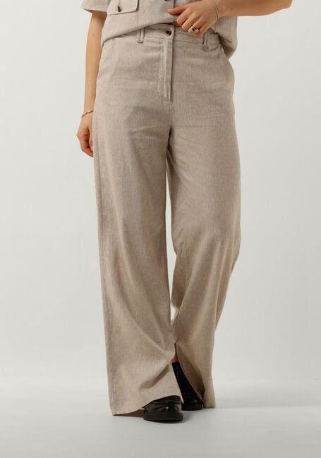 Beige Y.A.S. Pantalon YASLINEA HW PANT - large