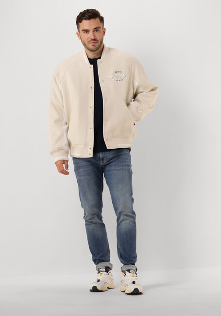 Beige TOMMY JEANS Jack TJM WOOL VARSITY BOMBER - large