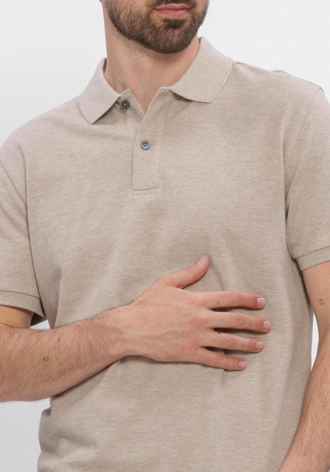 Profuomo Basic piqué poloshirt beige, foto 4