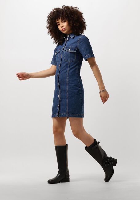 Donkerblauwe ENVII Mini jurk ENACE SS DRESS 6863 - large