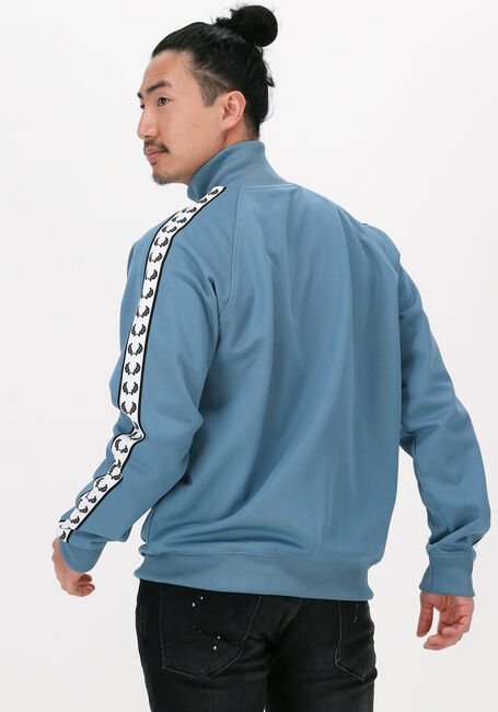 Blauwe FRED PERRY Vest TAPED TRACK JACKET - large