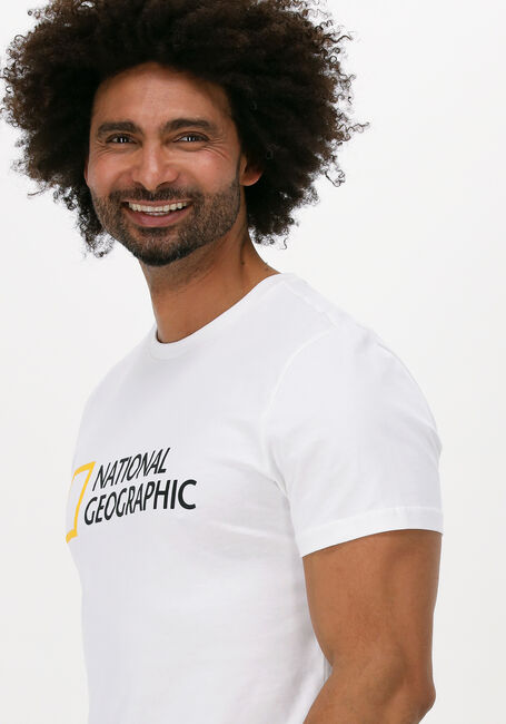 Witte NATIONAL GEOGRAPHIC T-shirt UNISEX T-SHIRT WITH BIG LOGO - large