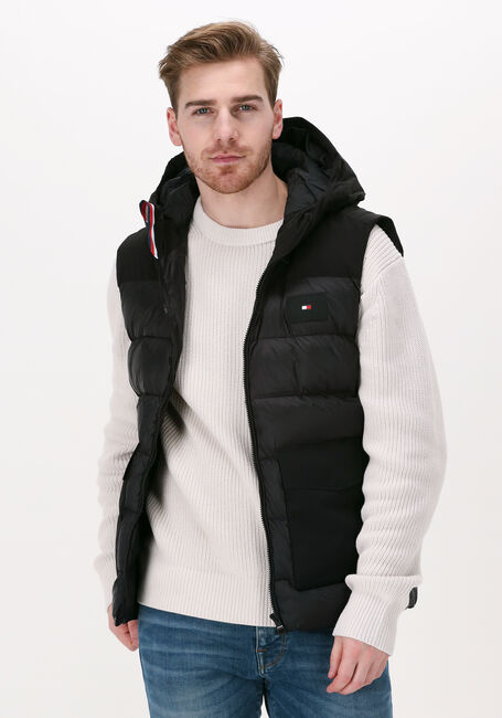 Zwarte TOMMY HILFIGER Bodywarmer MIX MEDIA VEST - large