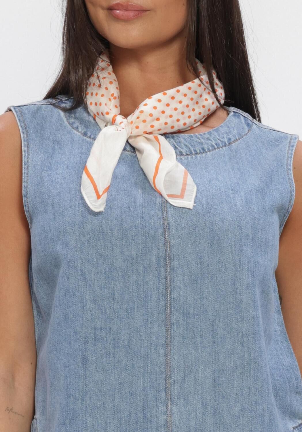 Blauwe OBJECT Top OBJROSIE S/L LO DENIM TOP - large