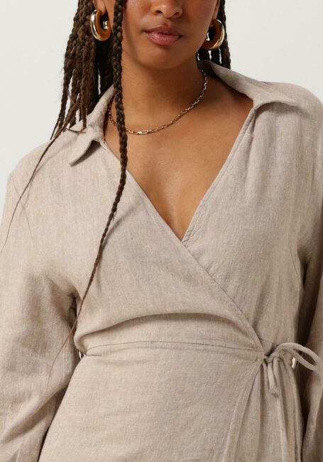 Zand MSCH COPENHAGEN Midi jurk MSCHJOVENE GINIA 3/4 WRAP DRESS Zand MSCH COPENHAGEN Midi jurk MSCHJOVENE GINIA 3/4 WRAP DRESS - large