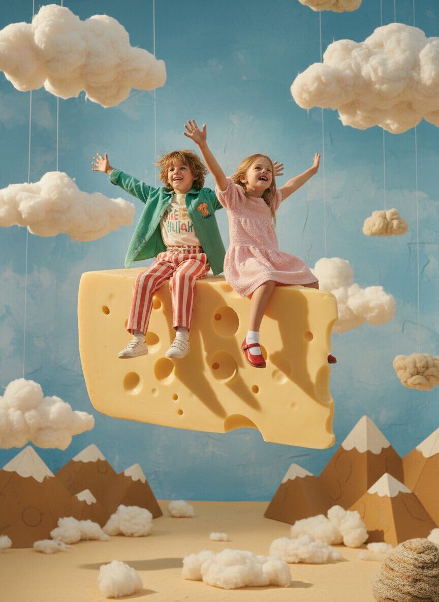 Oranje Jelly Mallow Lange broeken BANANA STRIP PANTS - large