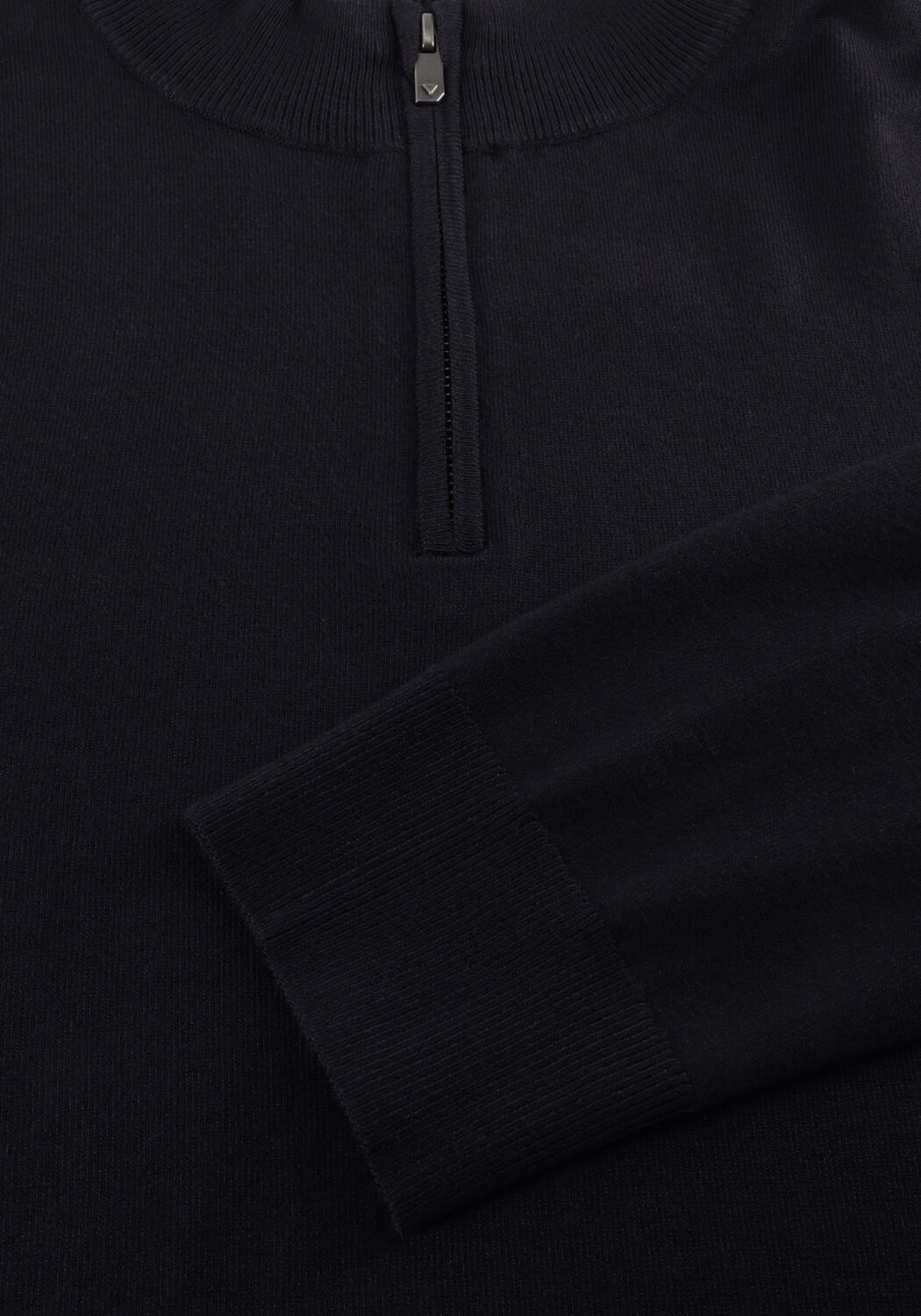 Donkerblauwe PURE PATH Trui ESSENTIAL KNITWEAR HALFZIP SWEATER - large