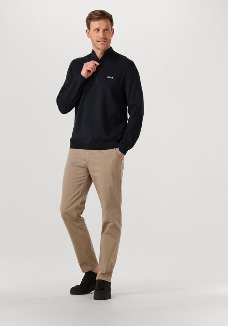 Donkerblauwe BOSS GREEN Trui KN_MOMENTUM-X QZ - large