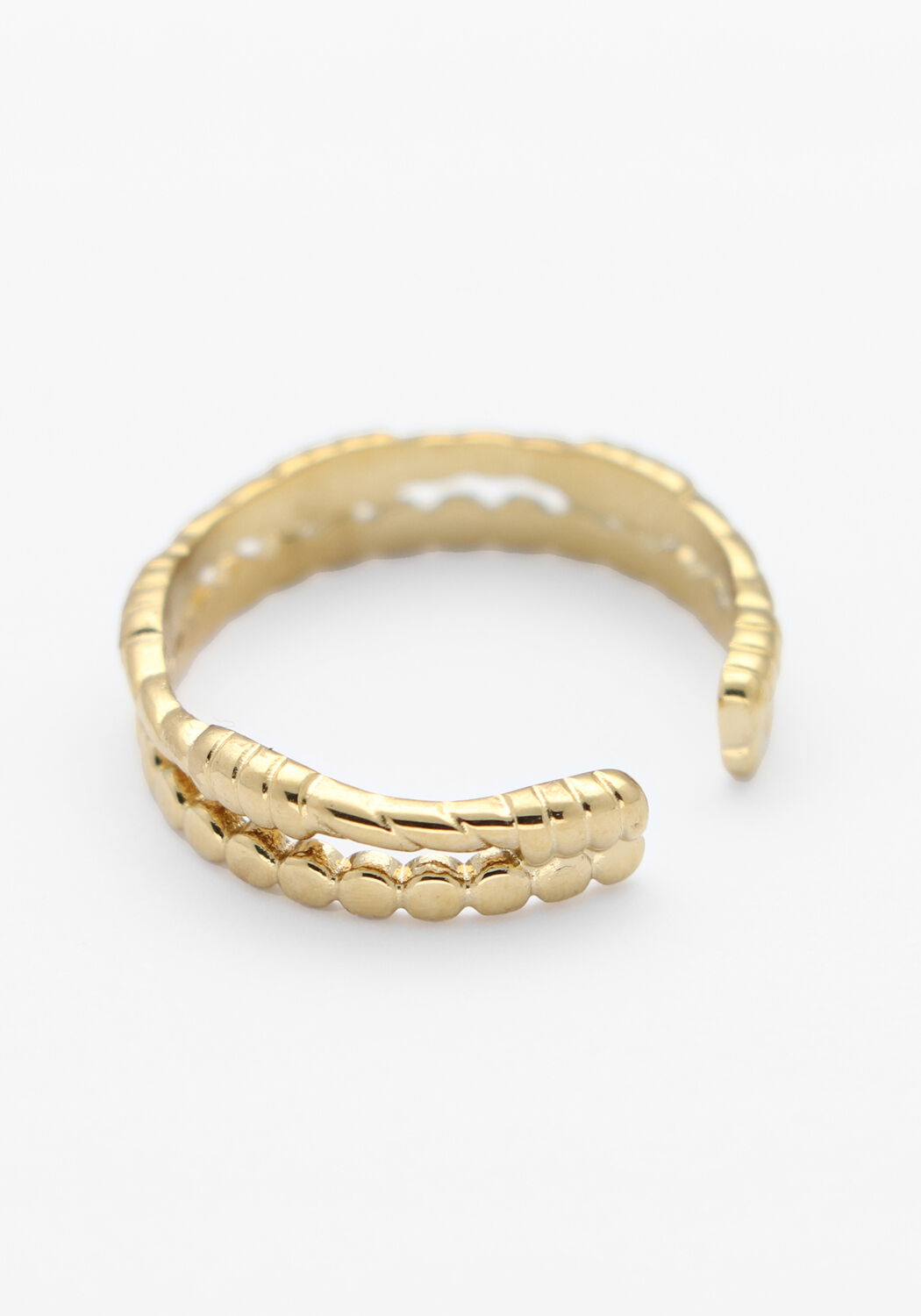 Goudkleurig NOTRE-V Ringen RING DUBBLE - large