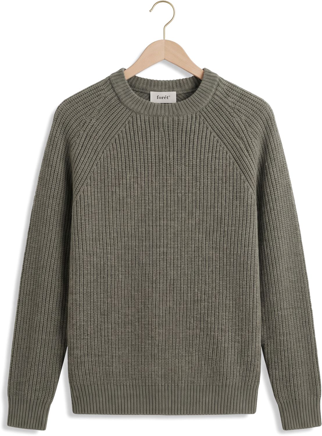 FORÉT Forét Heren Truien & Vesten Delta Wool Rib Knit Groen