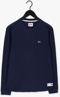 Donkerblauwe TOMMY JEANS Trui TJM WAFFLE SNIT CREW