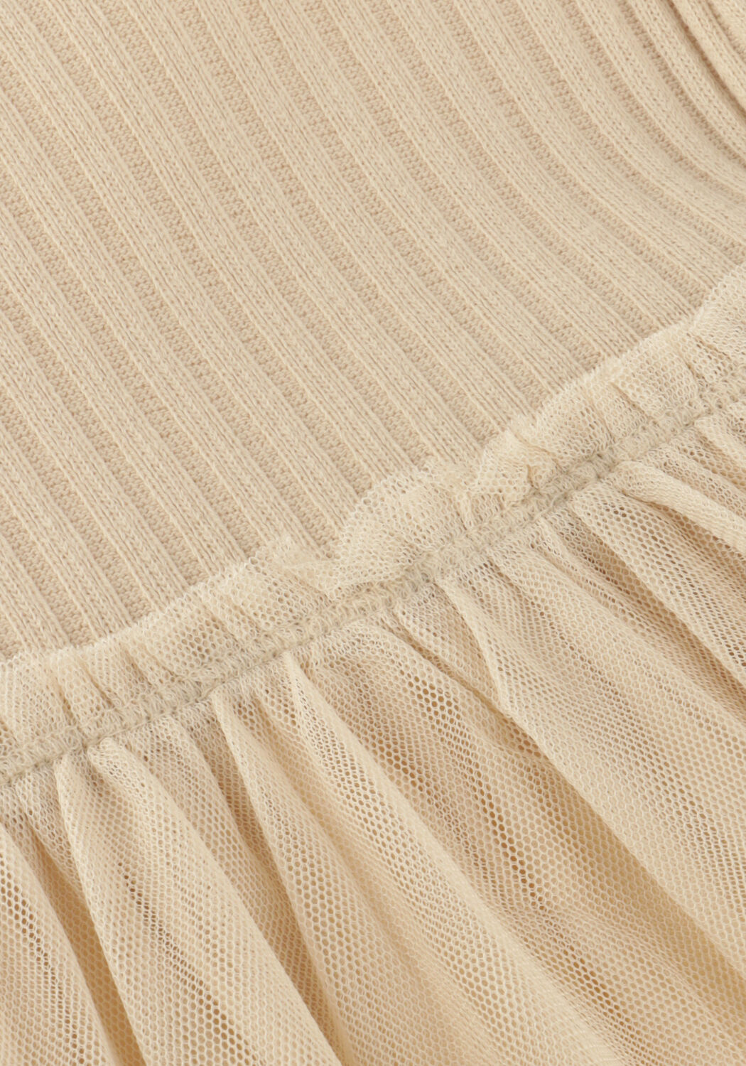 Creme YOUR WISHES Mini jurk RIB KNIT TULE DRESS - large