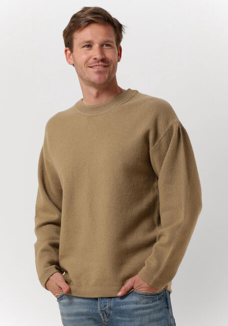 Camel SELECTED HOMME Trui SLHPARKON LS KNIT CREW NECK G - large