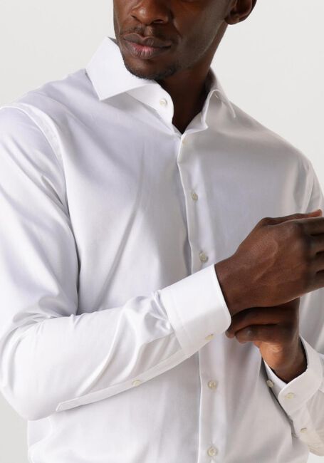 Witte PROFUOMO Klassiek overhemd FINE TWILL - SLIM FIT - NON IRON - large