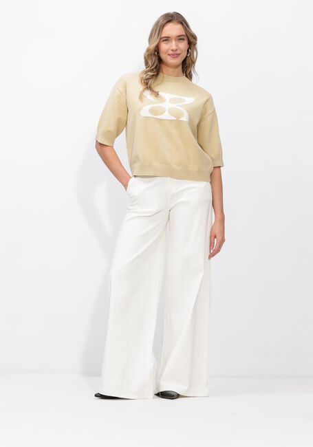 Beige STUDIO AR Trui ISIDRE VISCOSE KNIT - large