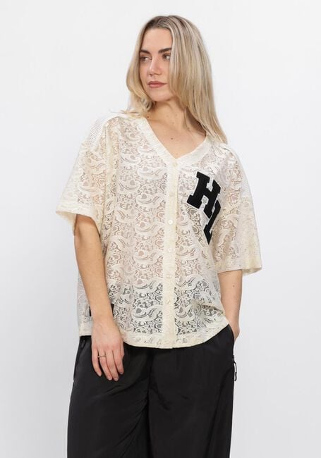 Beige HAUTE L'AMITI&Eacute; Top COURT LACE TEE - large
