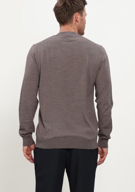 Taupe STEFANO LAURAN Trui HALF ZIP MERINO - large