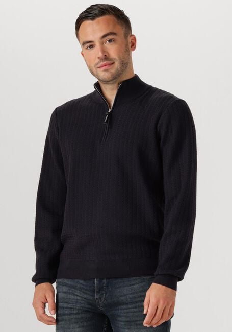 PURE PATH REGULAR FIT ZIG ZAG HALF ZIP KNITWEAR - large