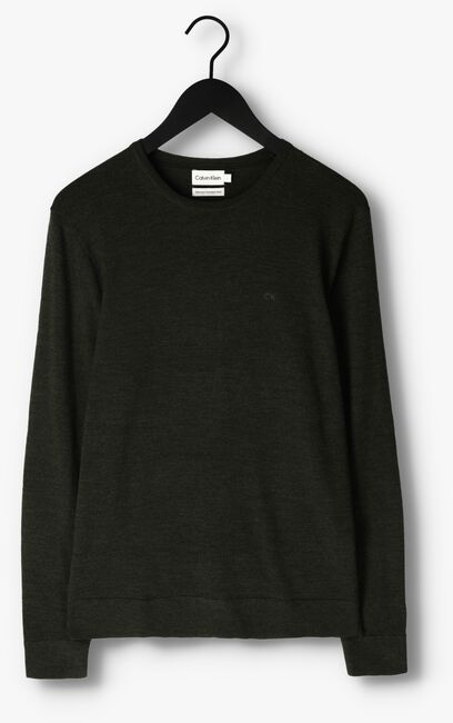 Olijf CALVIN KLEIN Sweater SUPERIOR WOOL CREW NECK SWEATER - large