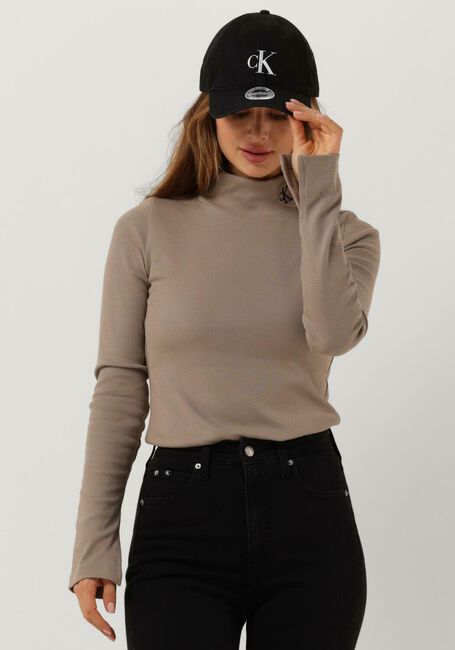 Taupe CALVIN KLEIN Coltrui RIB MOCK NECK - large