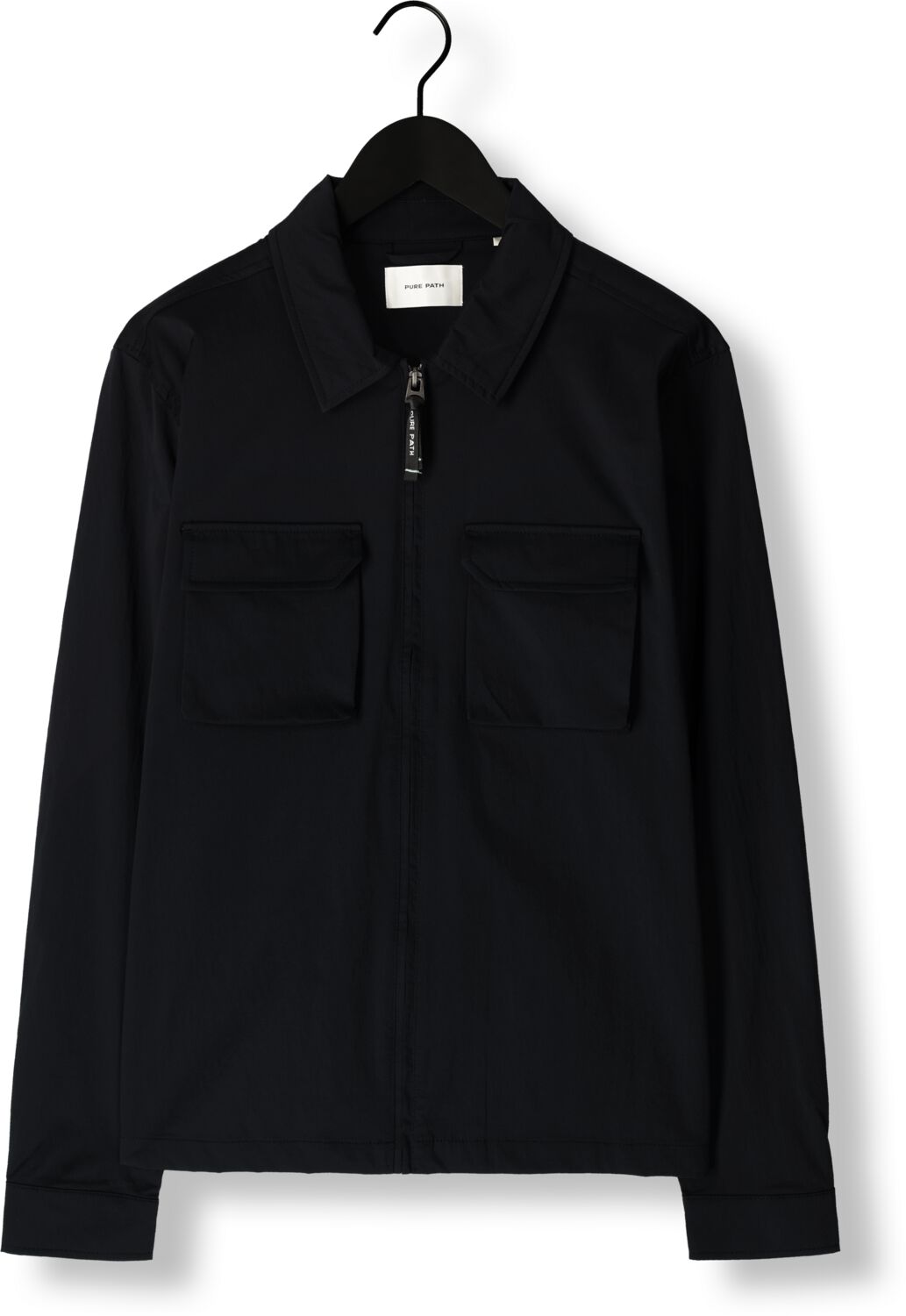 PURE PATH Heren Overshirts Regular Fit Shirts Over204 Zwart