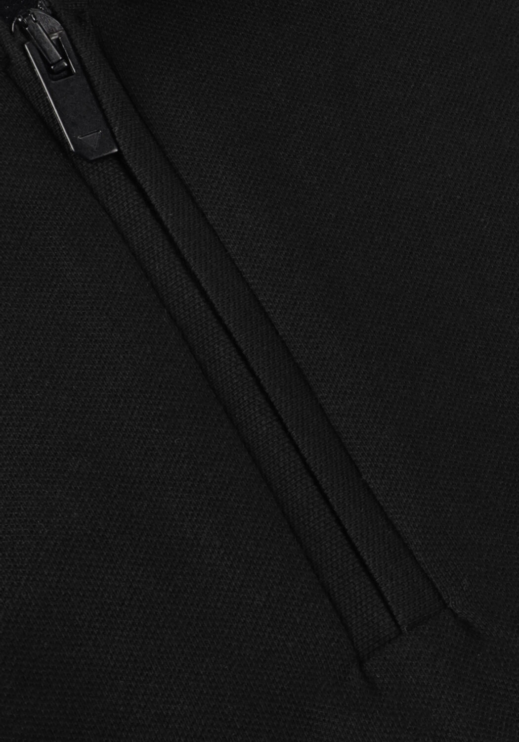 Zwarte PUREWHITE Polo POLO WITH ZIPPER AND SMALL LOGO AT CHEST - large