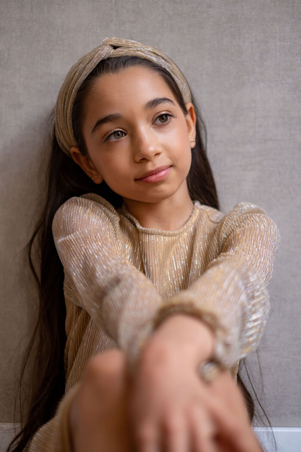 Goudkleurig LIKE FLO Haarbanden NAYA FLO HEADBAND - large