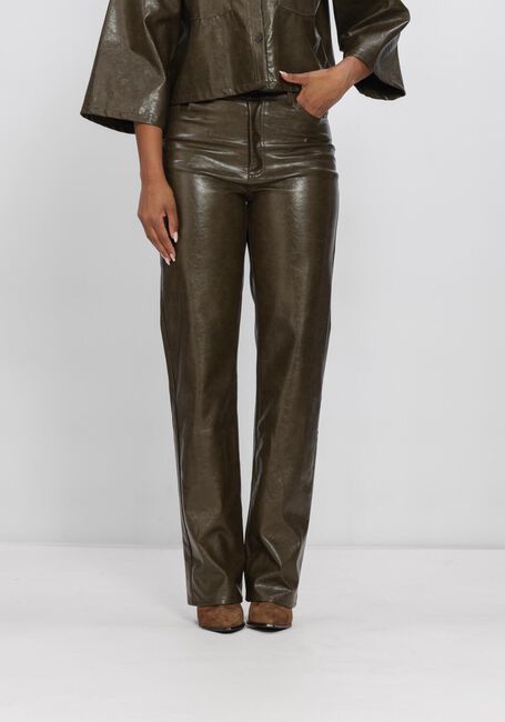 Khaki NUKUS Lange broeken PATRICIA PANTS PU - large