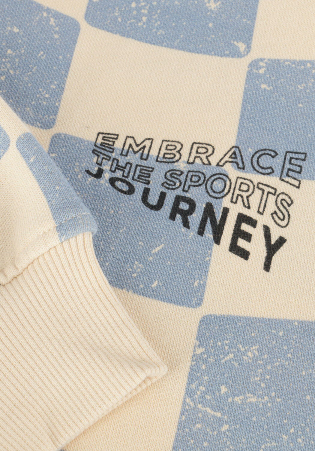 Ecru DAILY7 Sweater OVERSIZED SWEATER CHECK PRINT - large