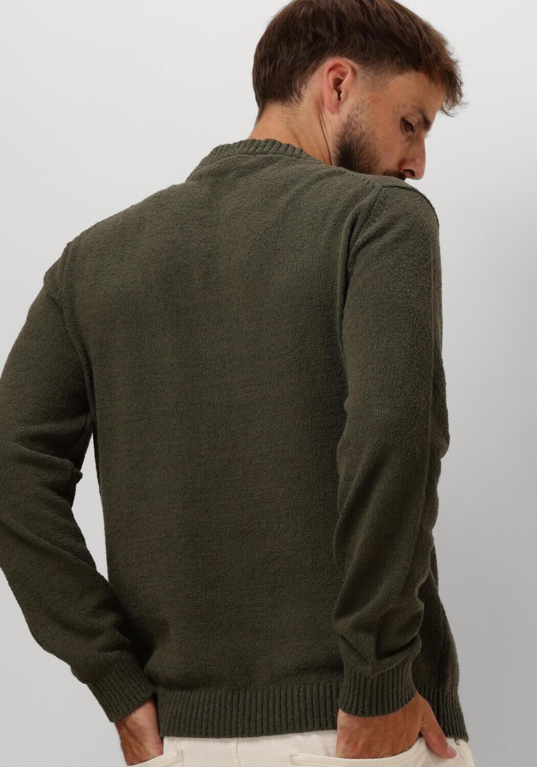 SELECTED HOMME Heren Truien & Vesten Slhloop Ls Knit Crew Neck Groen
