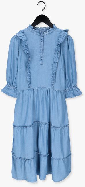 Blauwe DEA KUDIBAL Midi jurk SILJA NS (CO) - DRESS WITH RUFFLES - large