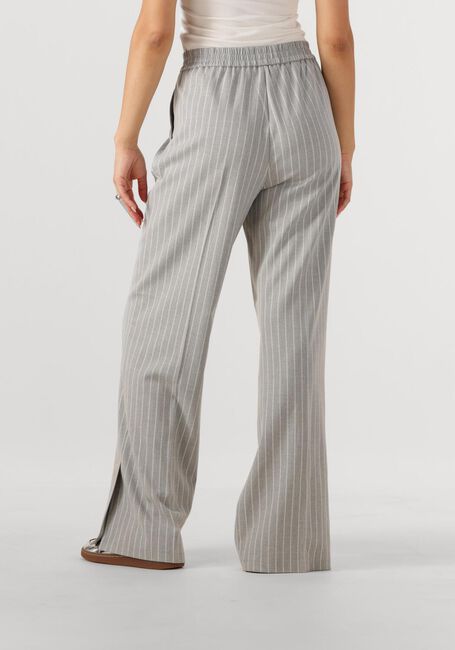 Lichtgrijze ALIX THE LABEL Wijde broek LADIES WOVEN PINSTRIPE PANTS - large