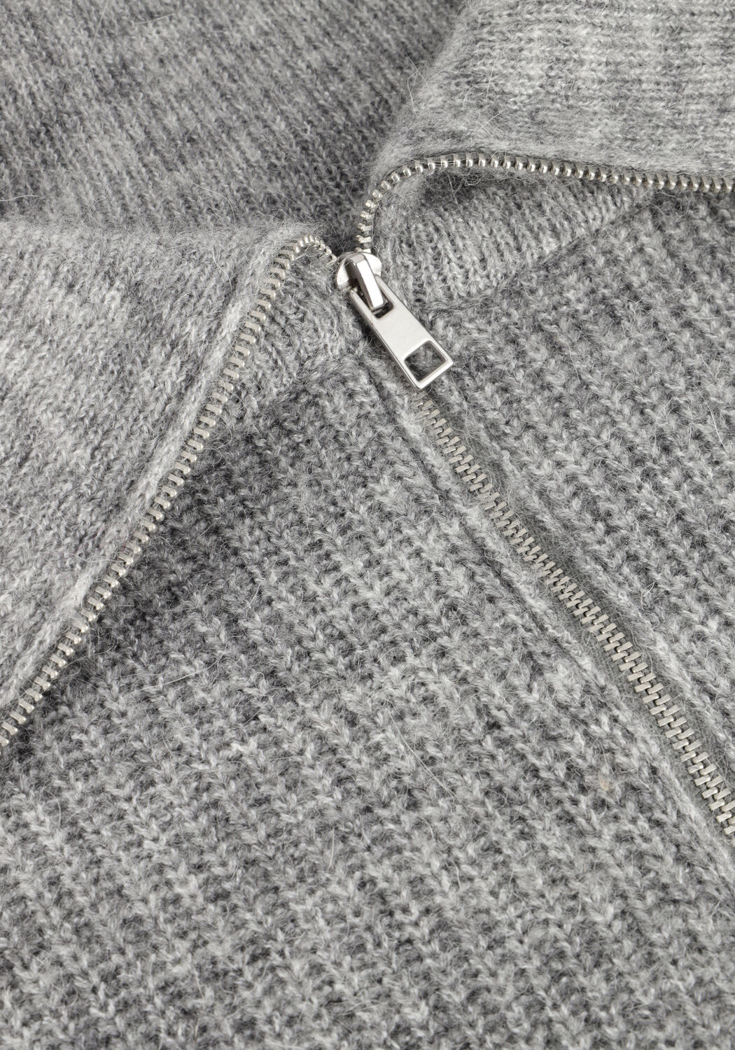 Grijze MSCH COPENHAGEN Trui MSCHGYTTA ZIP PULLOVER - large