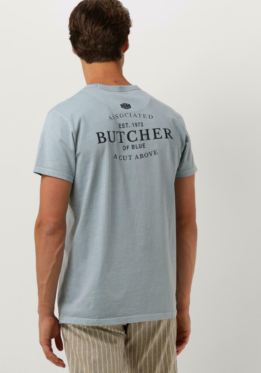 BUTCHER OF BLUE Heren Polo's & T-shirts Army Box Tee Blauw