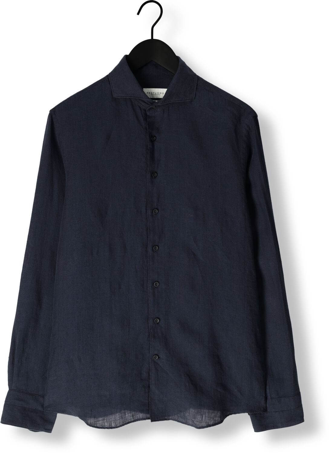 PROFUOMO Heren Overhemden Shirt X-cutaway Linen Donkerblauw