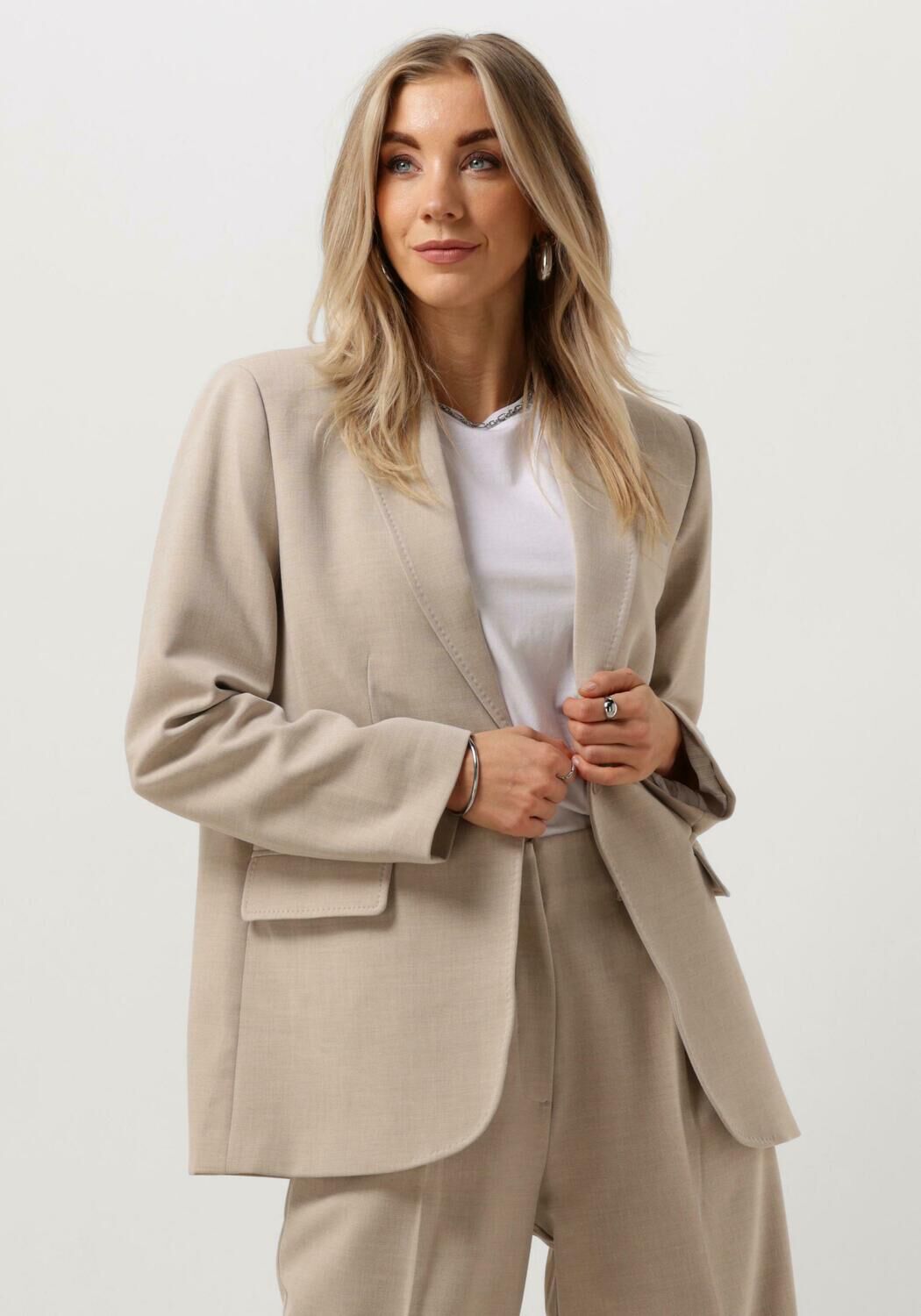 Moss copenhagen Witte Michelle Blazer Stijlvolle Vrouwen Beige Dames