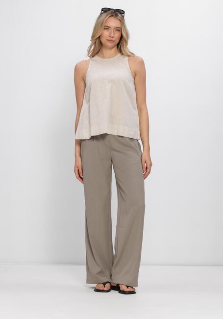 Beige SELECTED WOMEN Top SLFLUISA SL LINEN BLEND TOP - large