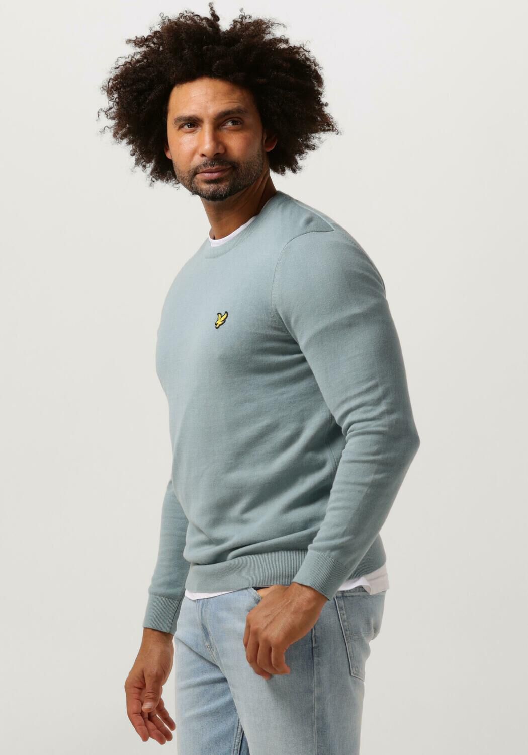 LYLE & SCOTT Heren Polo's & T-shirts Cotton Crew Neck Jumper Blauw