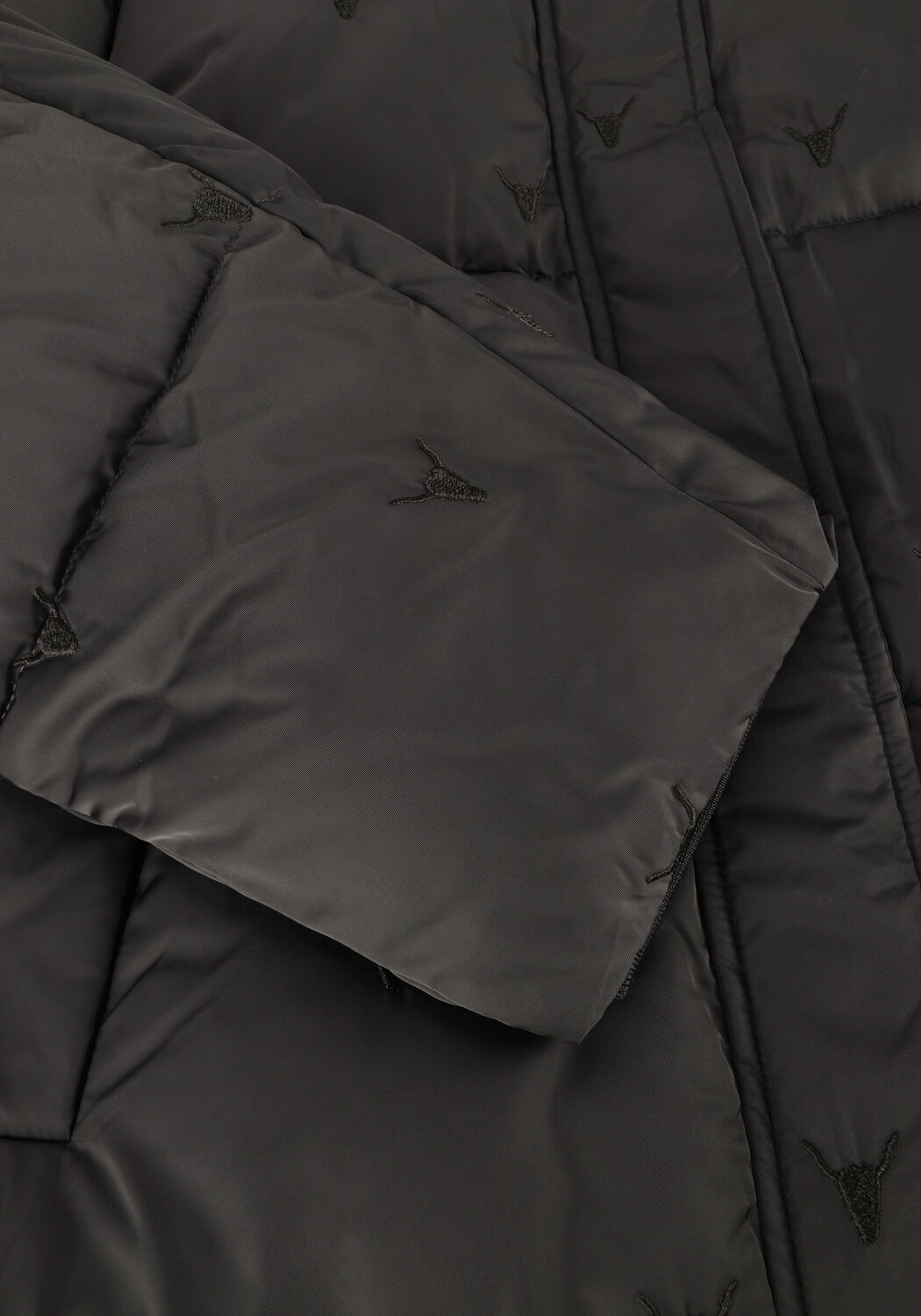 Grijze ALIX THE LABEL Gewatteerde jas LADIES WOVEN BULL PUFFER COAT - large