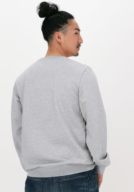 Lichtgrijze BLS HAFNIA Sweater COMPASS CHEST APPLIQUE CREWNEC - large
