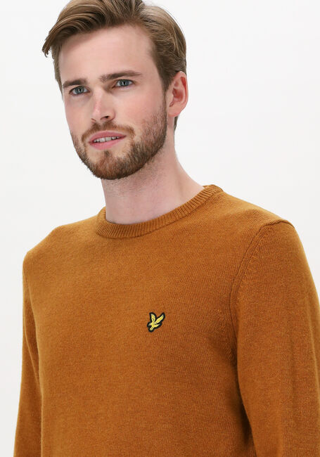 Oranje LYLE & SCOTT Trui CREW NECK LAMBSWOOL BLEND JUMP - large