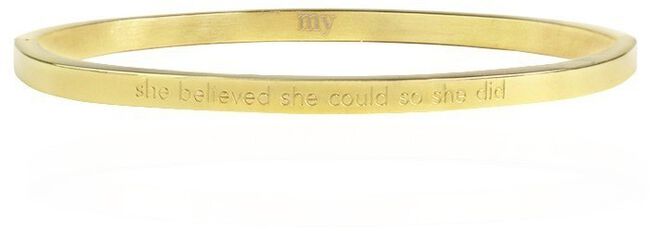 Gouden MY JEWELLERY Armband SHE BELIEVED SHE COULD SO SHE - large