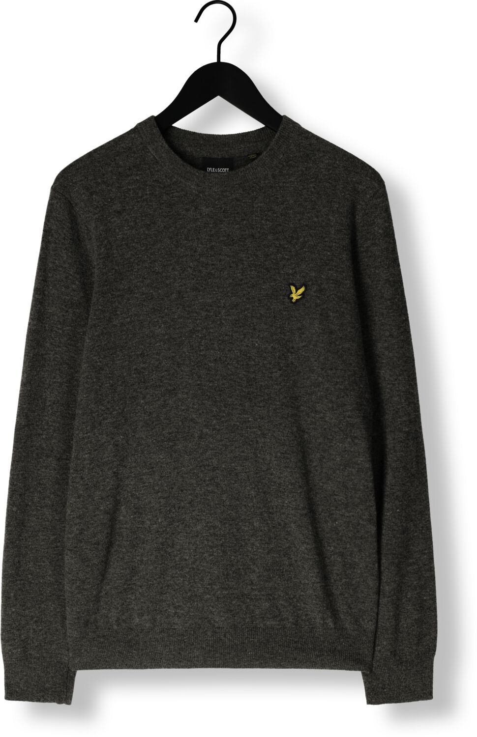 LYLE & SCOTT Heren Truien & Vesten Lambswool Blend Crew Neck Jumper Donkergrijs
