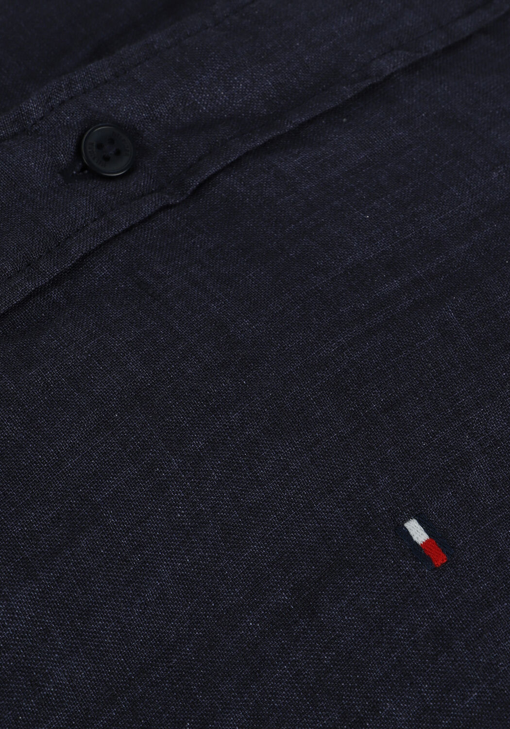 Donkerblauwe TOMMY HILFIGER Casual overhemd PIGMENT DYED LINEN RF SHIRT - large