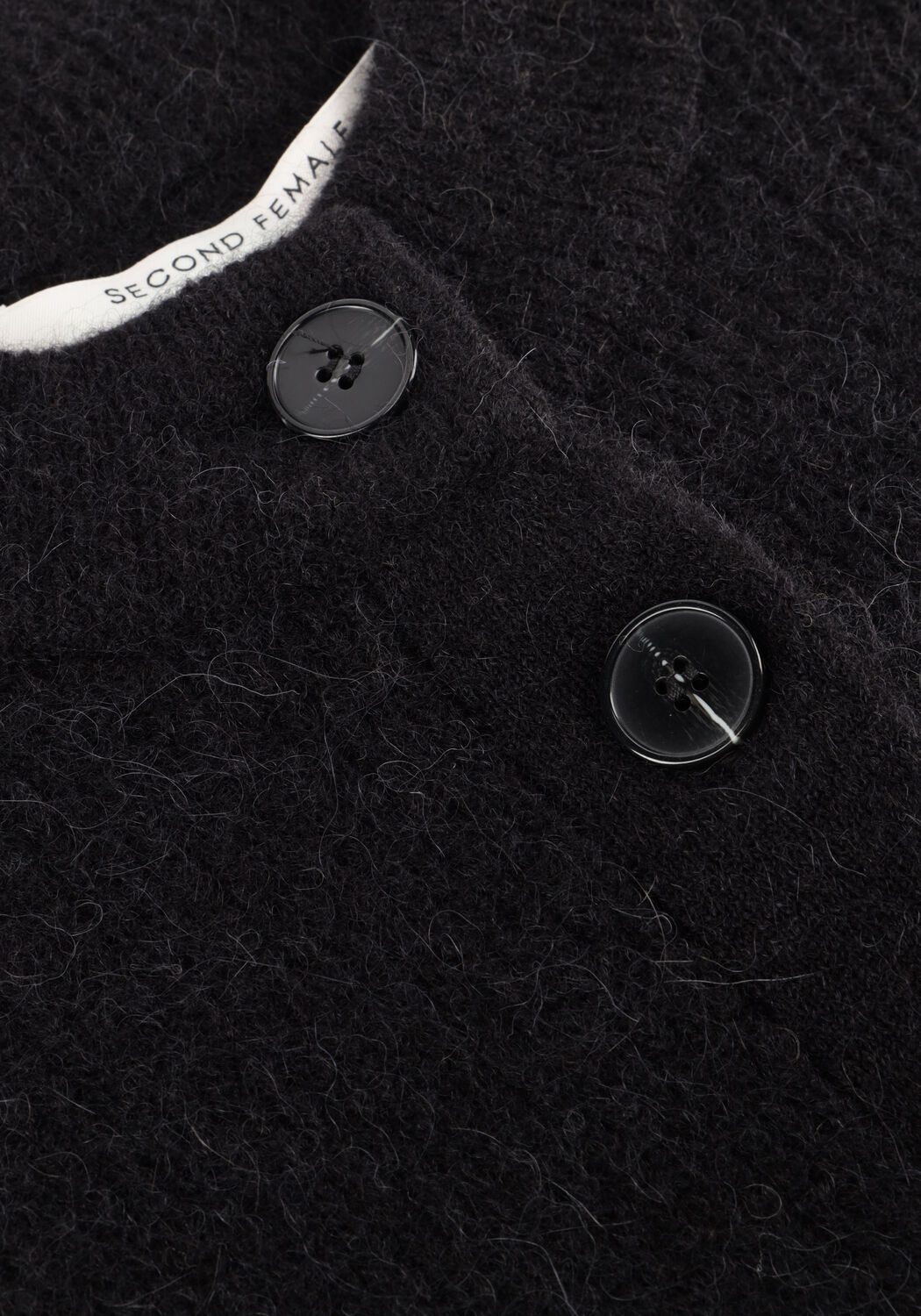 Zwarte SECOND FEMALE Trui GABBY KNIT CARDIGAN - large