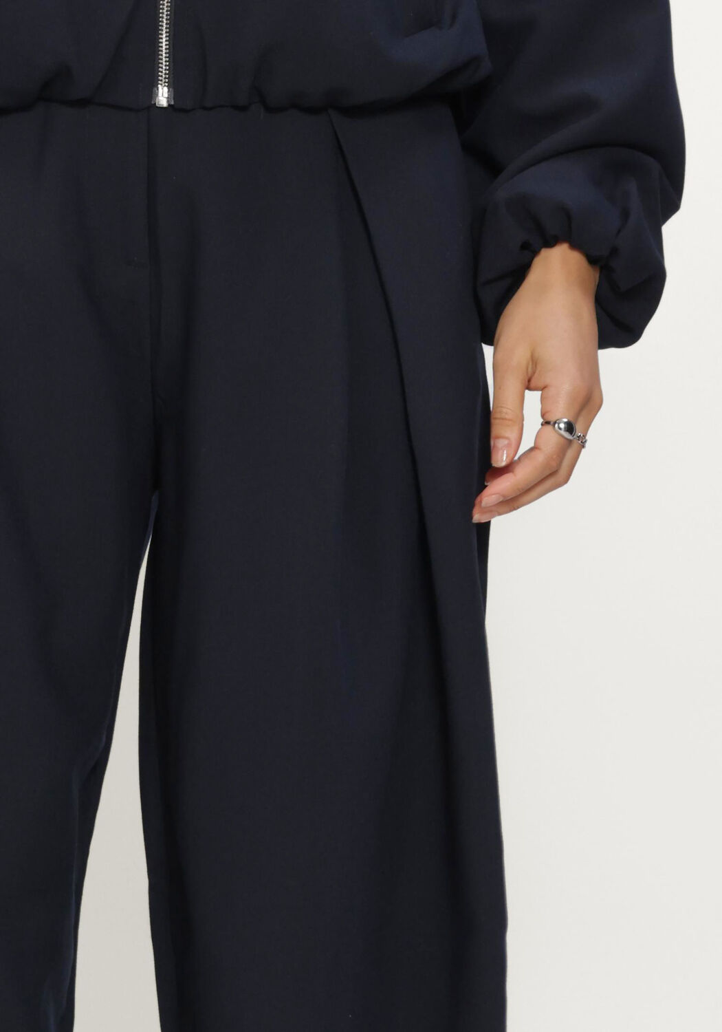 Donkerblauwe LINA LOCCHI Wijde broek LL-BERYL - large