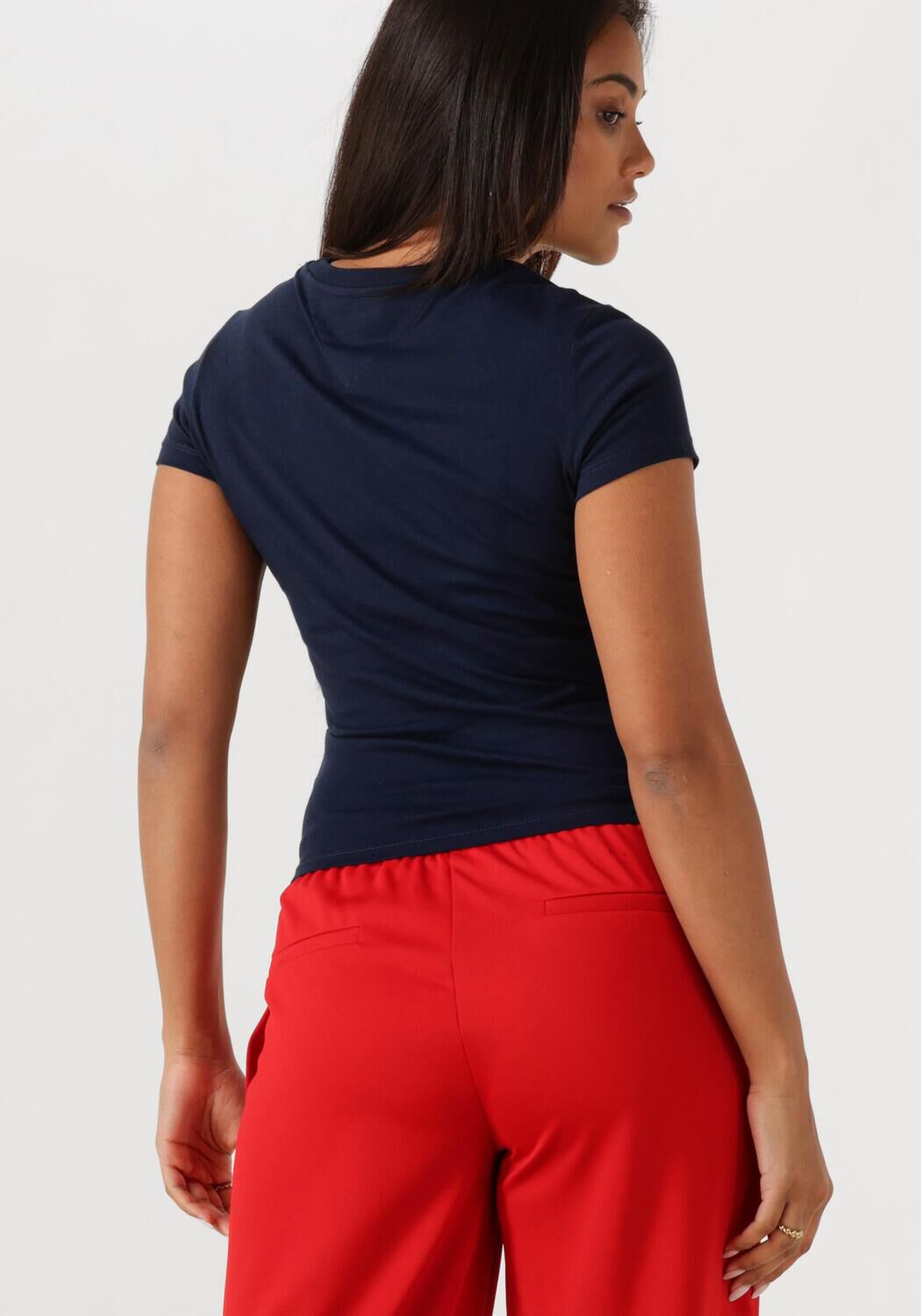 TOMMY JEANS Dames Tops & T-shirts Tjw Slim Essential Logo 2 Tee Donkerblauw